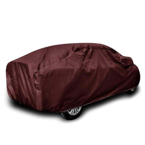 PurpleHeart Waterproof Car Body Cover Compatible with Aspire with Mirror Pocket Triple Stitched Light Weight Buckle Bottom Fully Elastic -Maroon