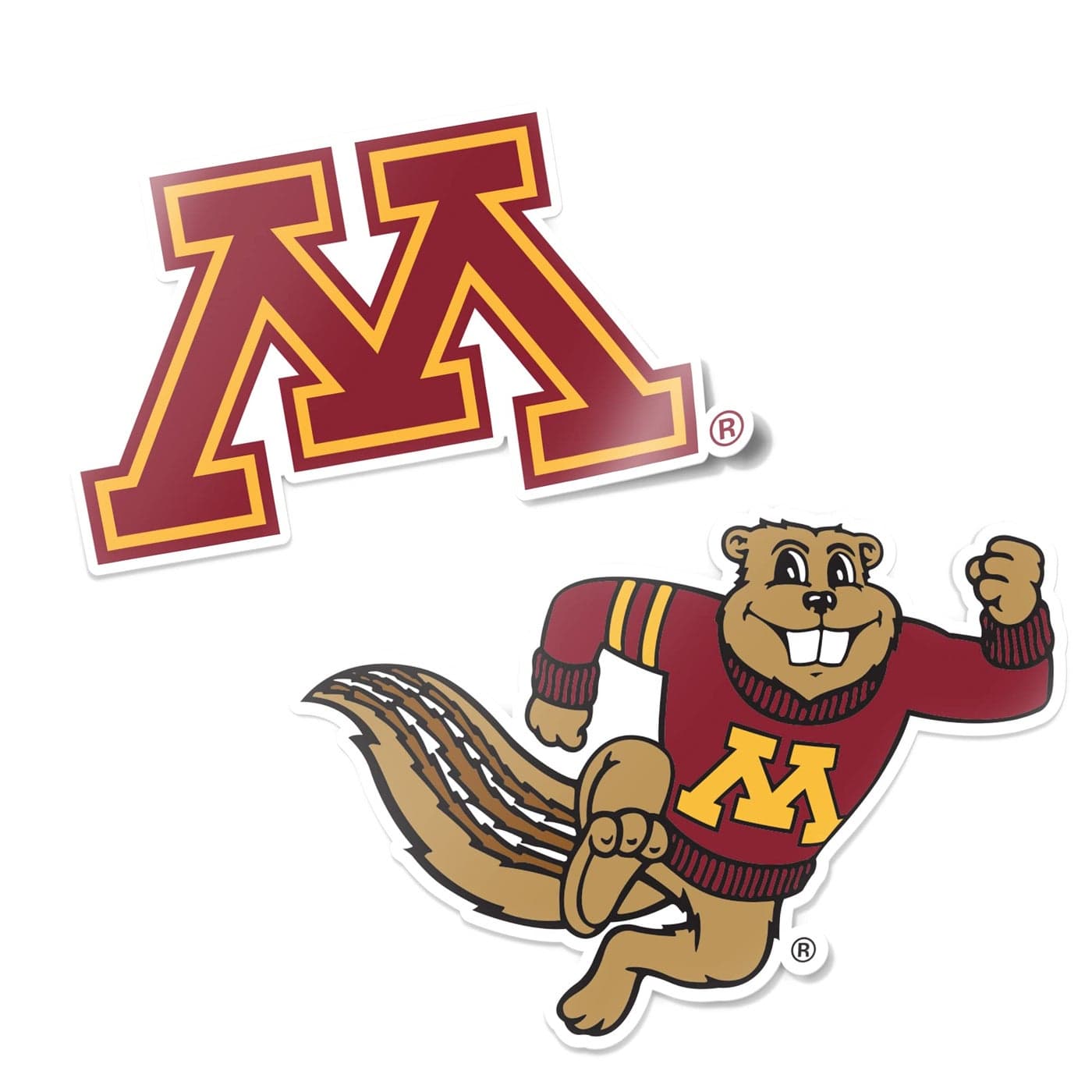 Desert Cactus University of Minnesota Golden Gophers Sticker Vinyl Decal Laptop Water Bottle Car Scrapbook 4 Inch Set V1