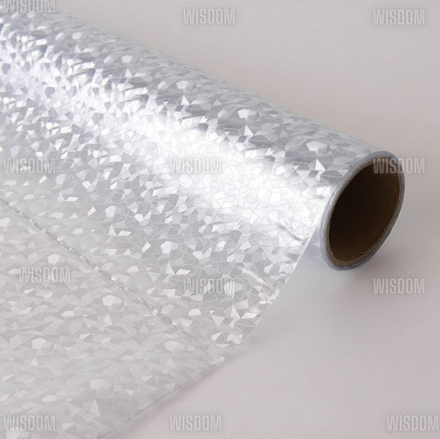 WISDOM Privacy Window Film Frosted Glass Film Glass Film No Glue Anti-UV Window Sticker Non Adhesive for Privacy Office Meeting Room Bathroom Living Room (Crystal Flower, 24 x 96)