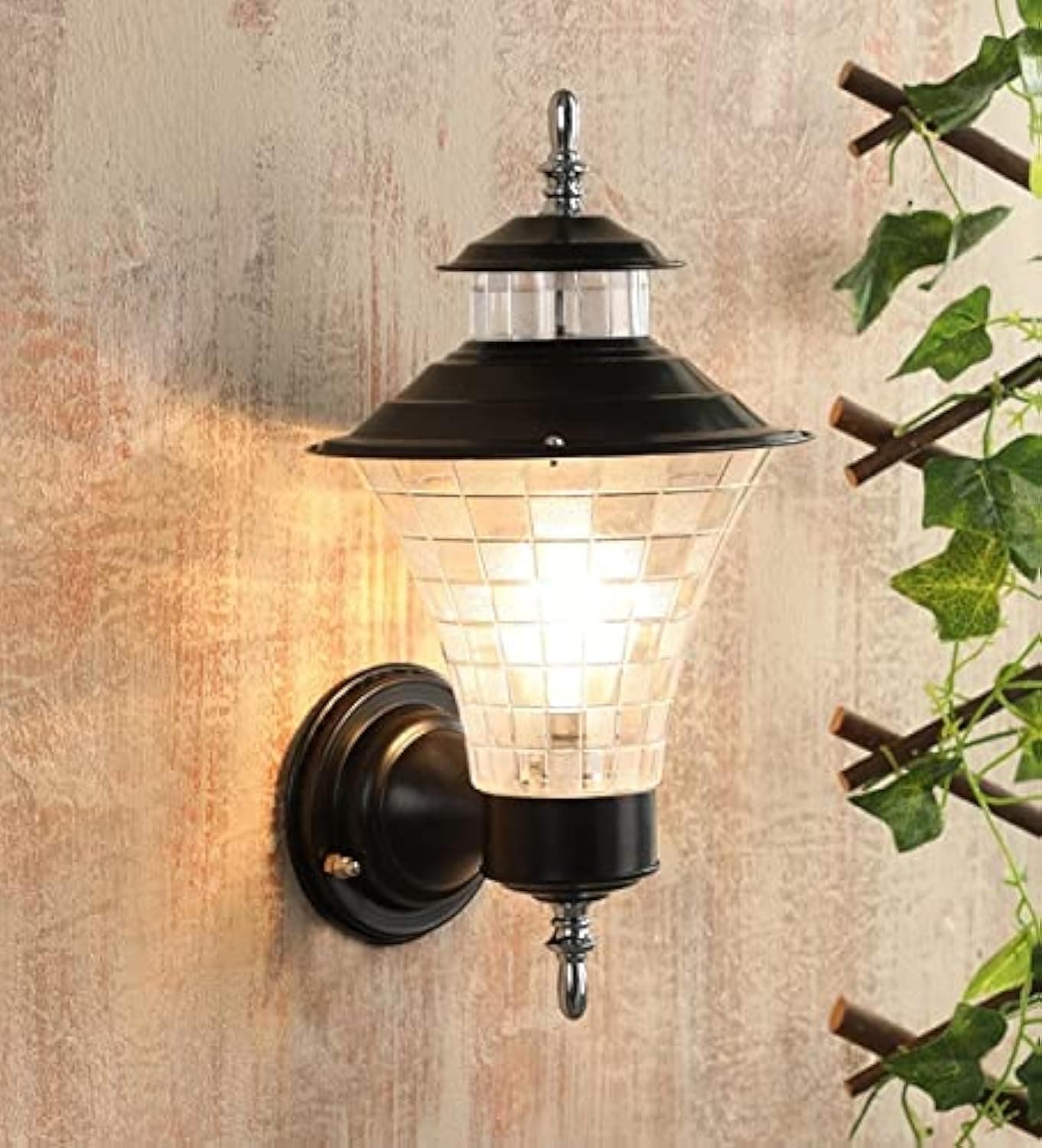 GAUVIK Jalwa Shape Wall Lamp/Wall Light for Bedroom, Living Room, Restaurants, Dining, Coffee Shop, Home and Office,Black