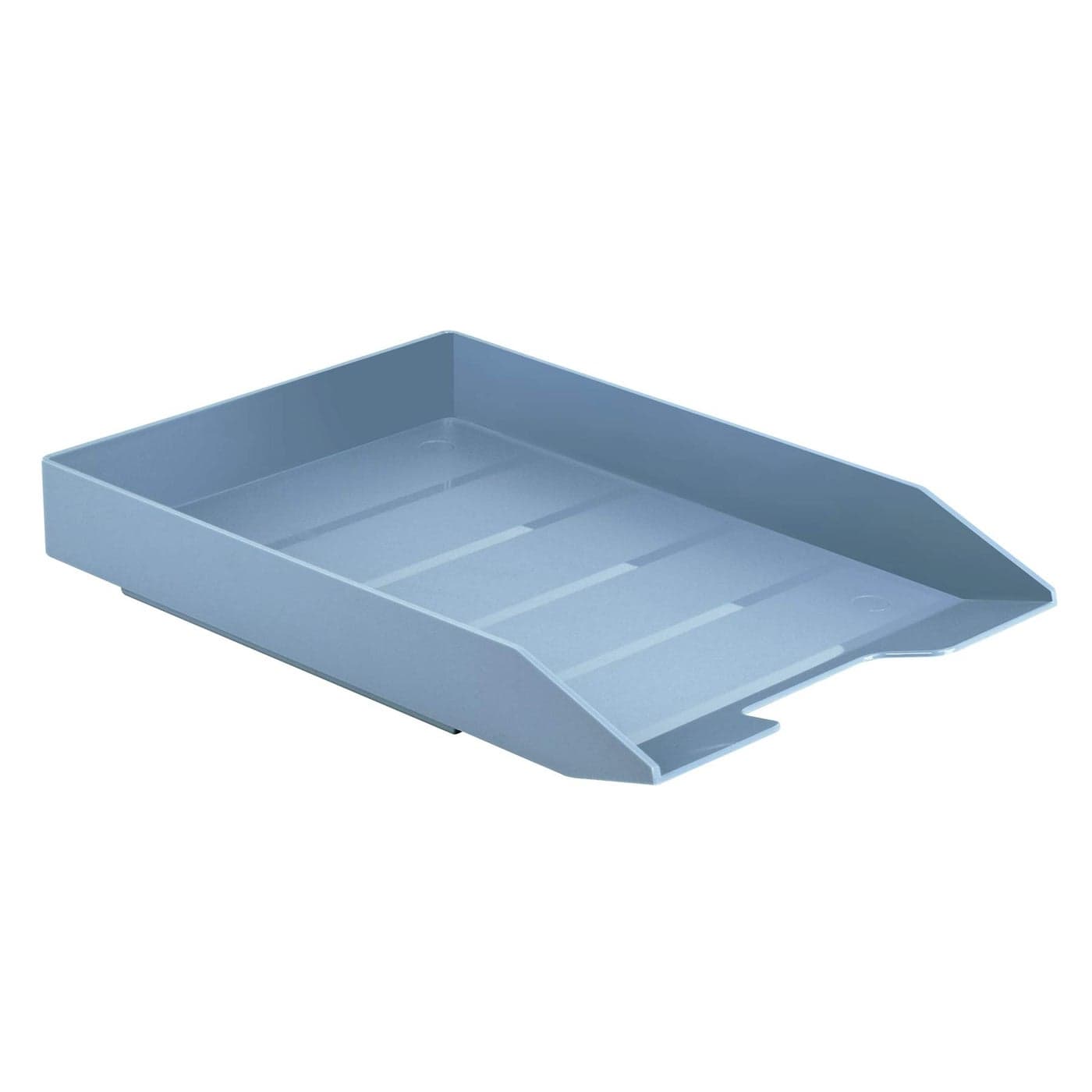 Acrimet Stackable Letter Tray Front Load Letter Size Plastic Solid Blue Color 1 Unit