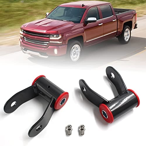 Nakuuly 1-1.5" Rear Lift Shackle Kit Compatible with 1988-2018 Chevy Silverado 1500 & GMC Sierra 1500 2wd 4wd Truck Suspension Leaf Shackles Replaces # 710515