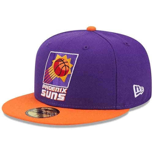 New Era Phoenix Suns 59FIFTY Team Classic Jersey Hook Fitted Cap, Hat (US, Numeric, 7 1/8, Purple Orange)