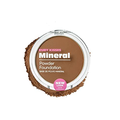 Ruby Kisses Mineral Pressed Powder Foundation Medium to Full Coverage Natural Finish 035 Ounce Honey Brown