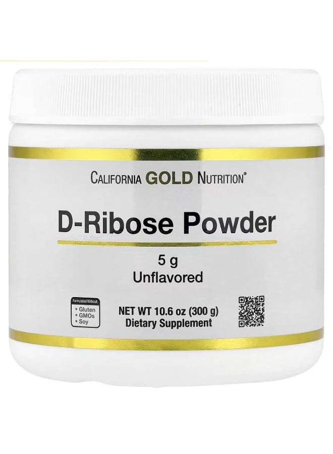 California Gold Nutrition, D-Ribose Powder, Unflavored, 10.6 oz (300 g)