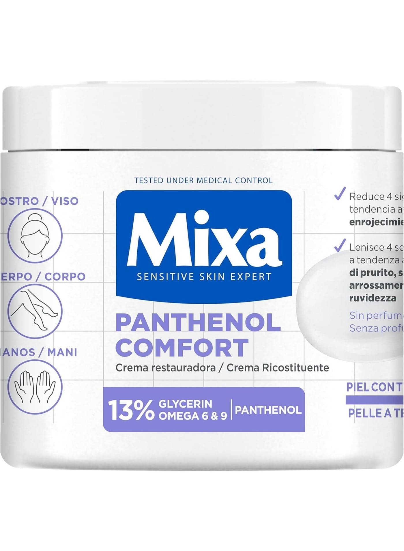 Mixa Panthenol Comfort Cream for Atopic-Prone Skin 400ml