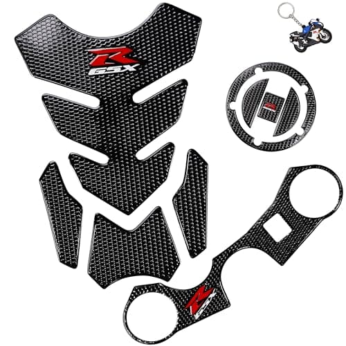 REVSOSTAR Motorcycle Sticker Protector Decal, Fuel Gas Cap, Tank Pad, Protector for GSXR600, GSXR750, GSXR1000 - 3 Pcs Per Set