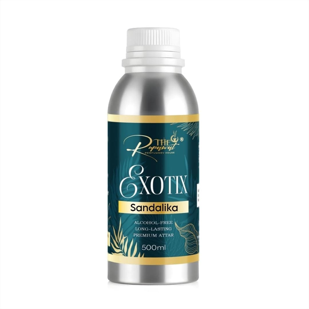 The Rupawat Perfumery House Sandalika Attar Perfume for Men Women NonAlcoholic RollOn LongLasting Fragrance 500 ML
