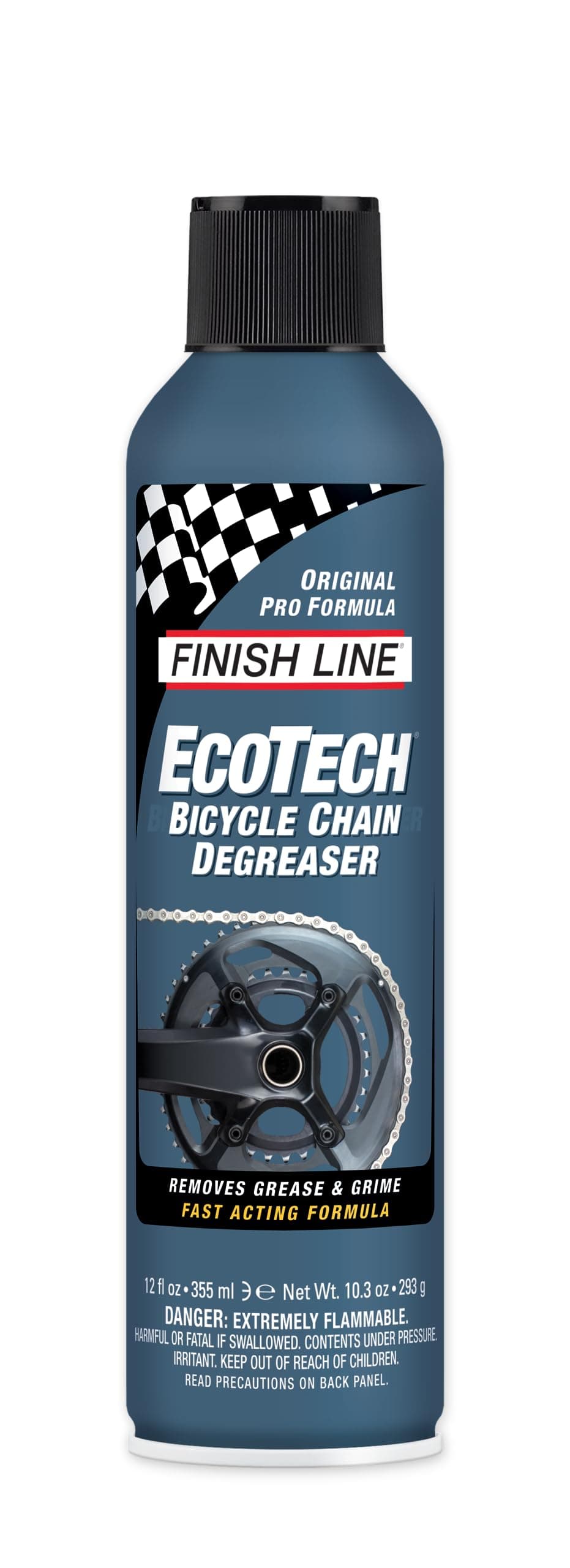 Finish Line EcoTech Bike Chain Degreaser Aerosol Spray, 12-Ounce