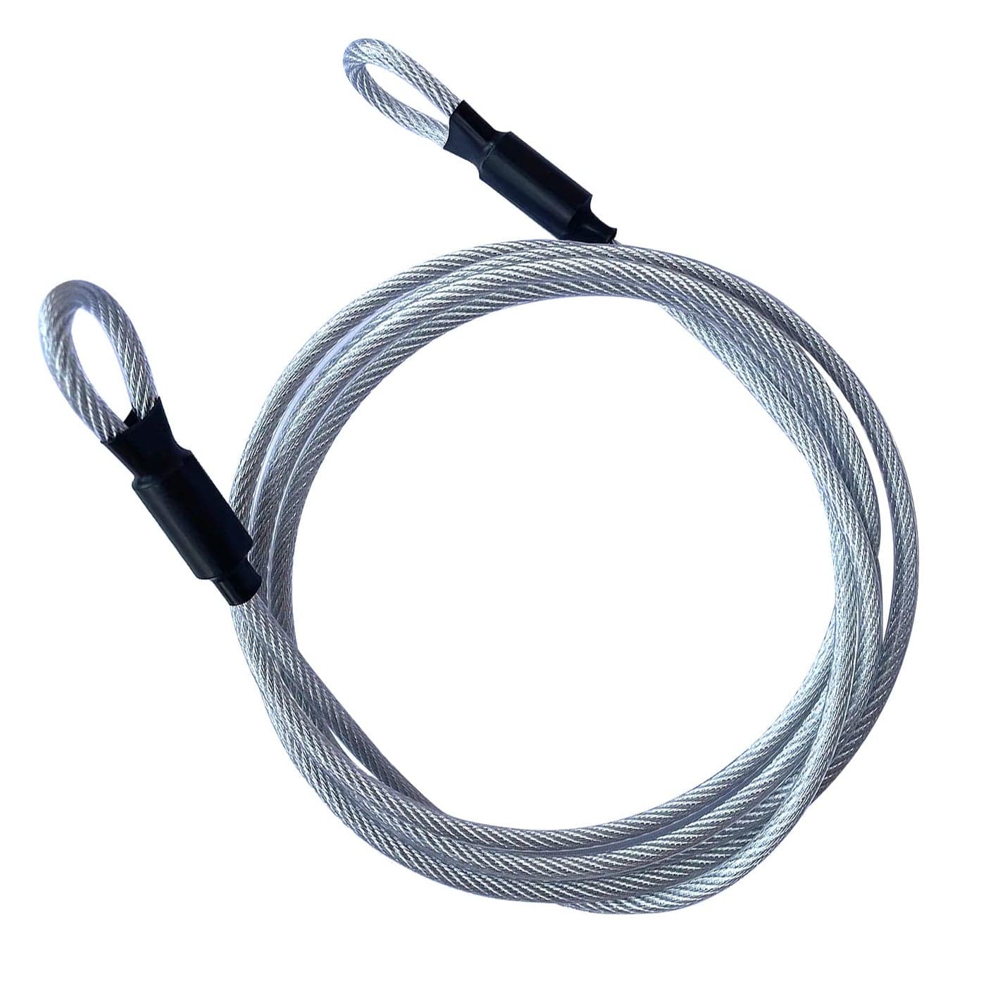 GOMRQING 4FT 5mm Security Cable LockBraided Steel Vinyl Coated Safety Cable Luggage LockFlexible Steel Cable Security Wire Rope Double Loop