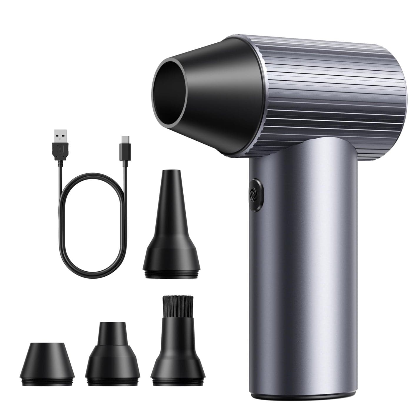 COSANO FullMetal Jet Dry Mini Blower 300000 RPM Electric Air Duster Rechargeable Compressed Air Blower HighPower Air Duster with 3 Speeds 4 Nozzles for Keyboards Car and Outdoors Cleaning