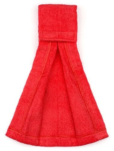 Suddora Football Towel, Pure Cotton Quarterback Football Field Towel with Hook & Loop Closure, Sports Towels for Sweat & Maintaining Grip, Versatile for Gym, Yoga, Youthful, Red