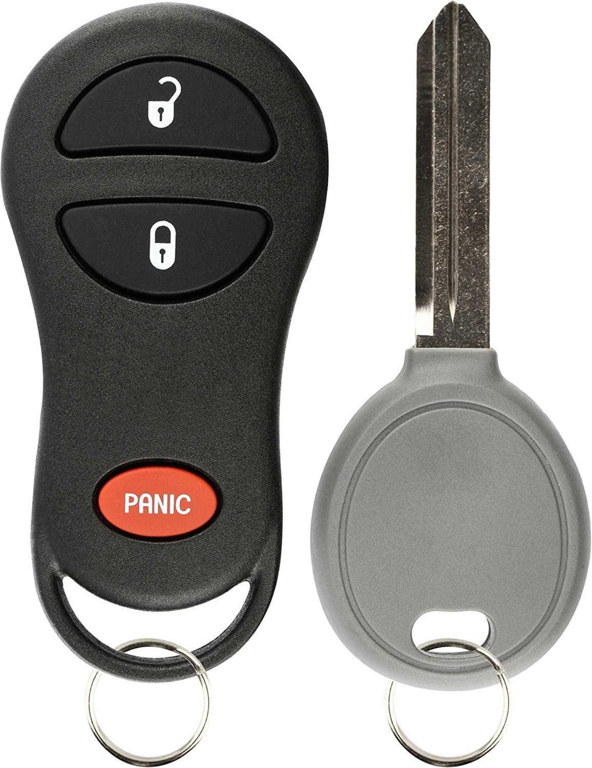 KeylessOption Keyless Entry Remote Fob Uncut Ignition Car Key Replacement for Jeep 56036859 GQ43VT9T