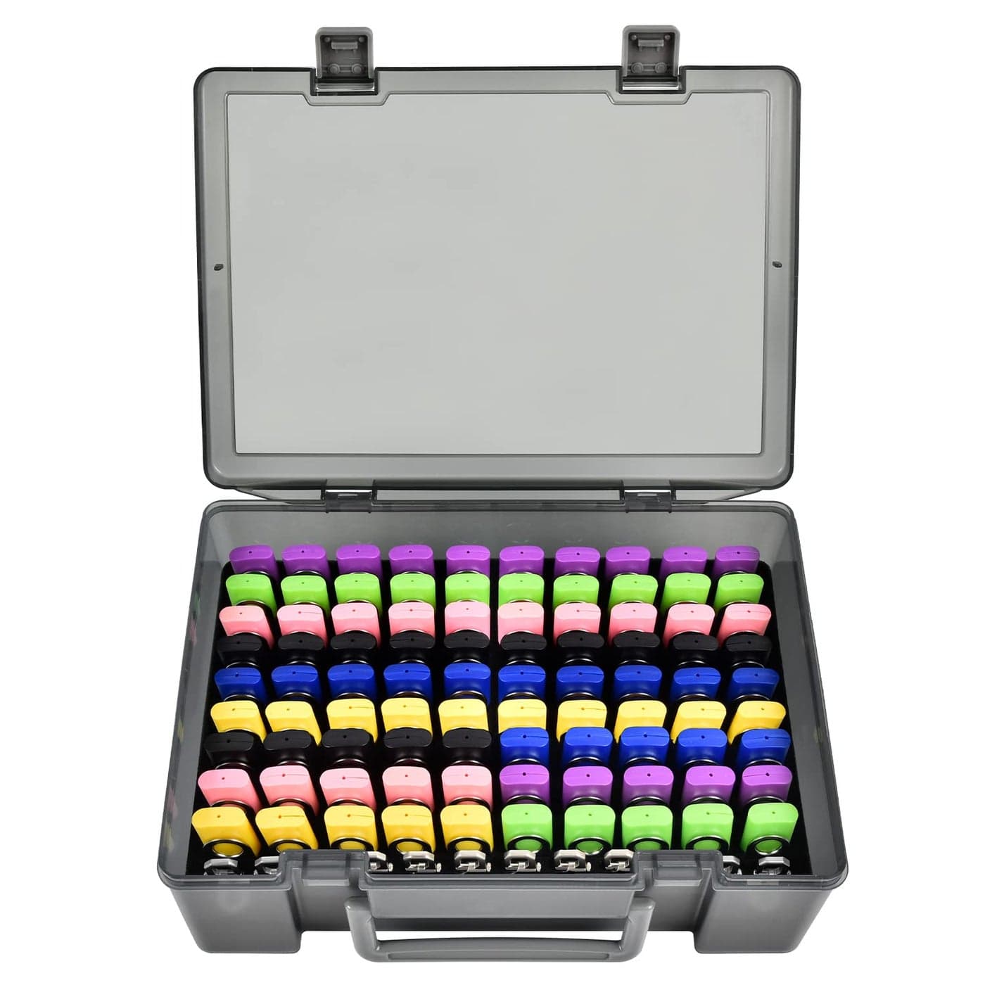 FULLCASE Flash Drive Case USB Memory Stick SD Card Storage Organizer- Holds 104pcs Thumb Drives Electronic Accessories Holder for Sandisk/for Samsung/for Inland/for PNY/for Netac (Gray)