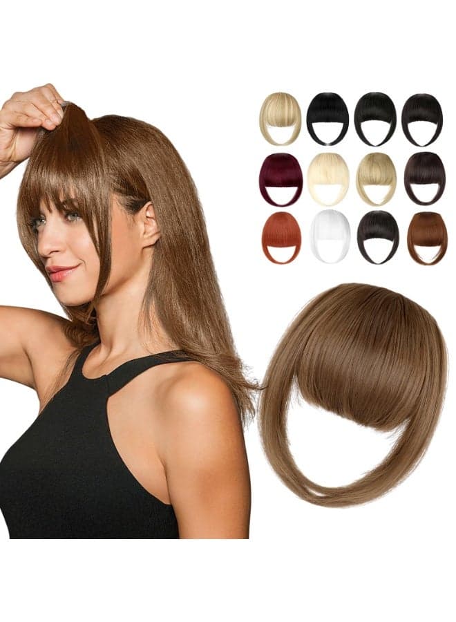 Clip in Bangs, French Bangs Hair Clip, Fake Bangs for Women | Fringe with Temples Hairpieces Natural Curved Hair Extensions for Daily Wear