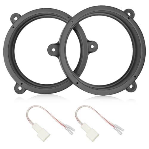 RED WOLF 6.5 Inch Rear Door Speaker Adapter W/Speaker Harness for 2009-2011 Subaru Forester Outback Impreza Install Aftermarket 6 1/2” Rear Door Speaker Audio Spacer Ring Bracket Wiring Connector