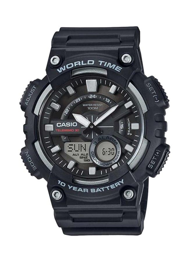Men Resin Analog & Digital Watch AEQ-110W-1AVDF - 52 mm - Black