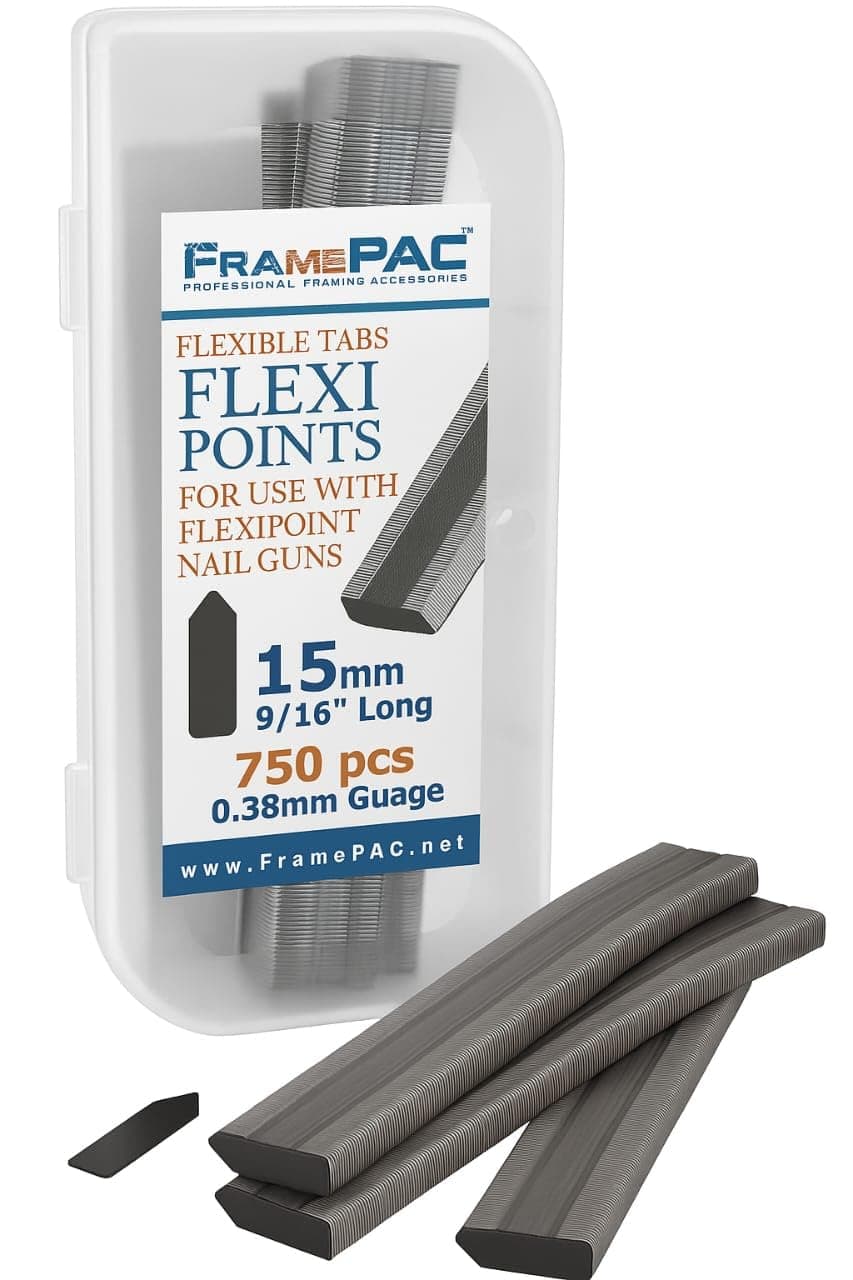 FramePac Flexipoint for Picture Frames Point Driver 15mm 916 inch Compatible with Dual Drive Point Driver Glazing Points Framing Points FlexiPoints Flexipoints Refill Pack of 750
