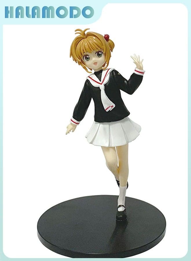 Cardcaptor Sakura Anime Figures Tomoyo Daidouji and Sakura Kinomoto. Beautiful Girl Desktop Decoration Ornaments. Ideal as Birthday Gifts. Collectible Action Figure Toys, 15.5 cm