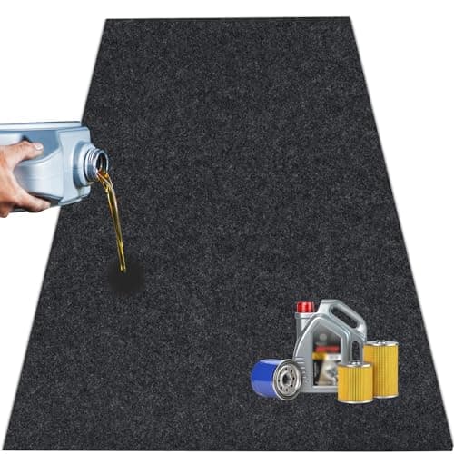 Ahpuhtan 36 x 60 Inch Oil Spill Mat for Garage, Garage Floor Oil Change Mat for Driveway Under Car, Oil Pads Drip Leak Mat with Weather Backing, Reusable, Washable, Non Slip, Protects Floor