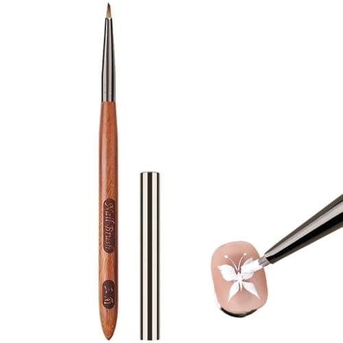 JFIYUOMCI Precision Triangular Nail Brush for Quick Paint Flower Petal Butterfly 3d Flowers Nail Art Brushes Acrylic Gel Polish DesignsTools Manicure Pen for DIY Salon Use 1pc