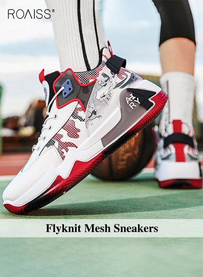 Men Stylish Low Top Sneakers, Lightweight Breathable Trainers for Men, Lace up Non Slip Sports Shoes, Shock Absorbing Athletic Shoes with Soft Lining, Suitable for Daily Wear and Outdoor Activities