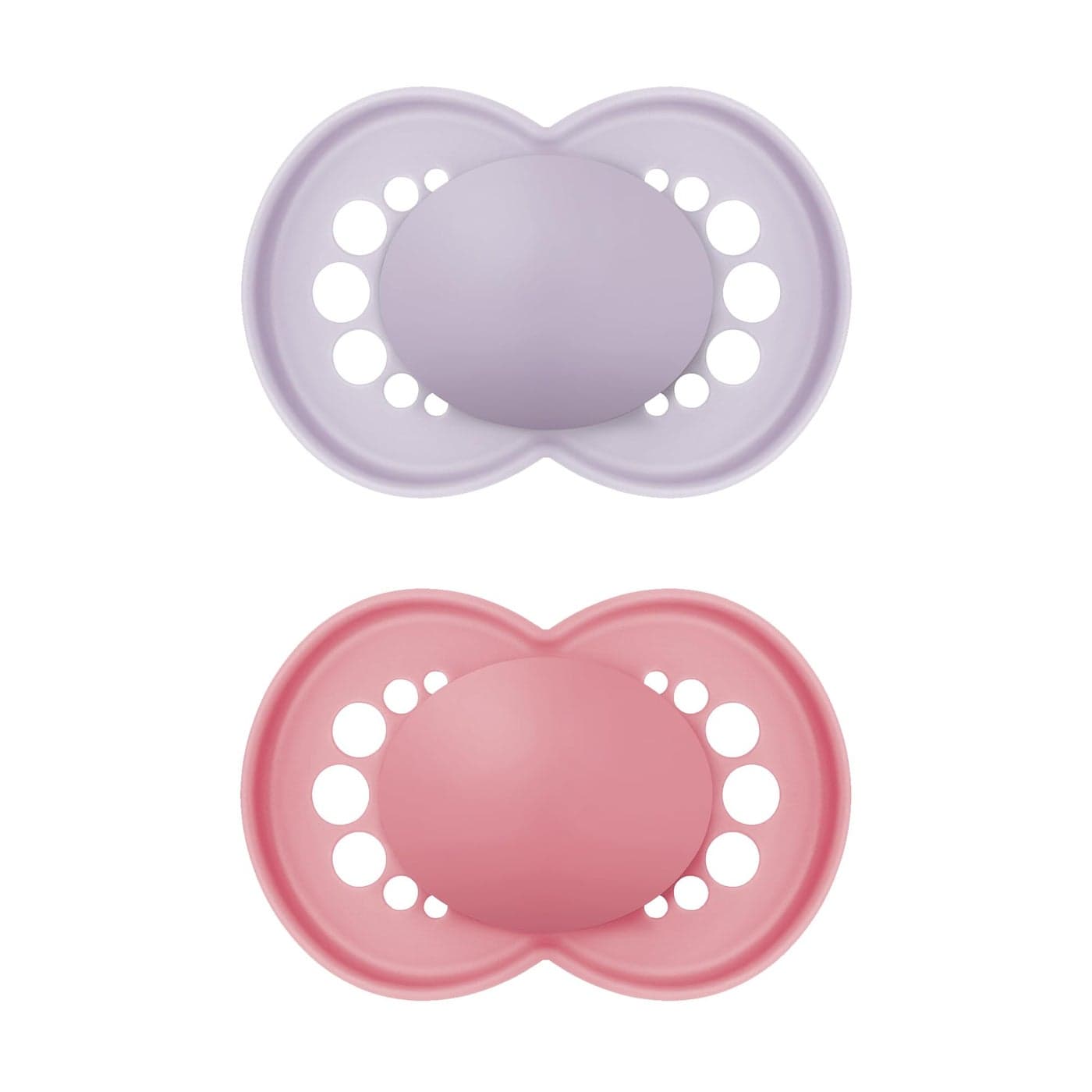 MAM Original Matte Baby Pacifier Nipple Shape Helps Promote Healthy Oral Development Sterilizer Case Girl616 MonthsPack of 2