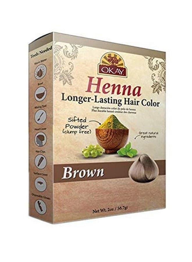 Longer Lasting Henna Color, Brown, 2 Ounce