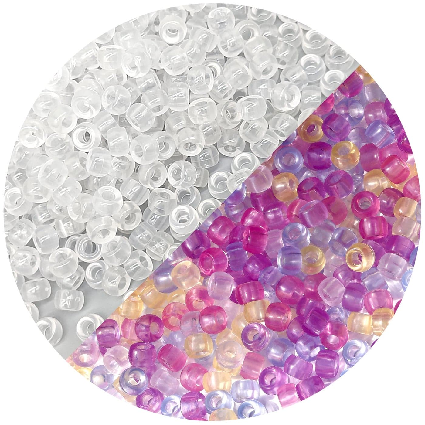 Auvoau 1000Pcs UV Pony Beads Bracelet 9mm Solar Magic BeadsUV Sensitive Color Changing Beads for NecklaceHair Beads for BraidsKey ChainJewelry Making Change Color in The Ultraviolet