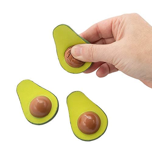 Fun Express 12 Avocado Stress Balls Avocado Party Favors Squeeze Toys Novelty Squishies Mochi Squishy Ball Birthday Fiesta Party Favors Cinco De Mayo Taco Tuesday Mexican Party Supplies