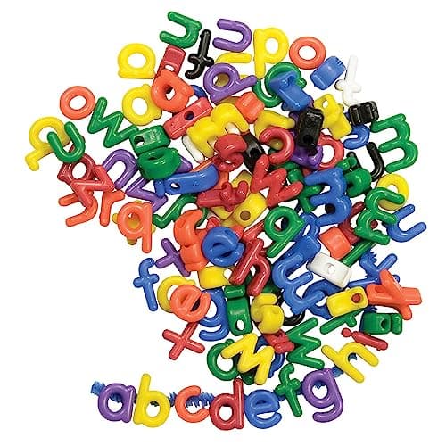 Roylco Lowercase Letter Bead, Assorted Colors, Pack of 288