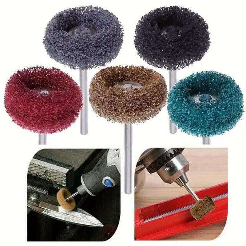 DIY Crafts Rotary Fabric Scouring Pad Grinding Mounted Points, Abrasive Buffing Polishing Wheel Set for Rotary Tool Accessories DIY Craft Tool (10)