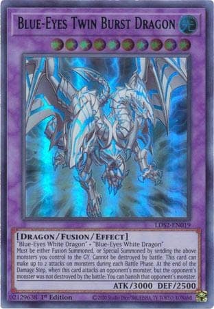 BlueEyes Twin Burst Dragon Green LDS2EN019 Ultra Rare 1st Edition