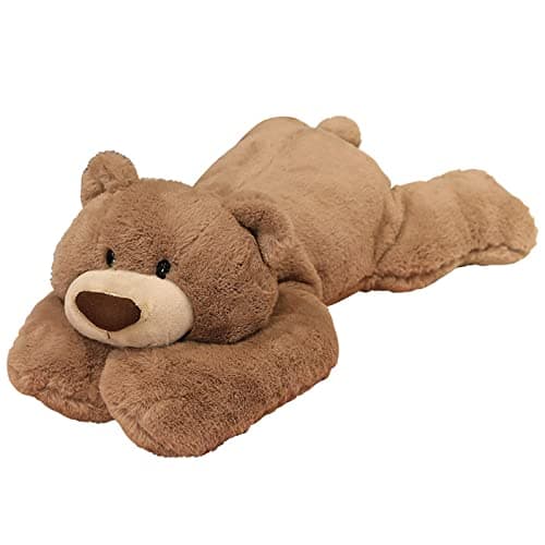 Doireum Weighted Stuffed Animals Weighted Bear Stuffed Animal Toy Brown Bear Plush Throw Pillow Gifts for Boys Girls 118 inch
