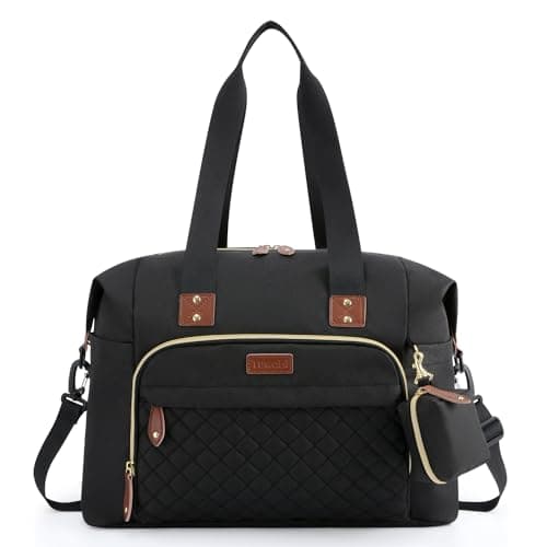 Tuwubi Diaper Bag Tote,Baby Diaper Bag with Pacifier Case Large Travel Diaper Tote Caddy for Mom and Dad Multifunction Large Baby Bag - M-White