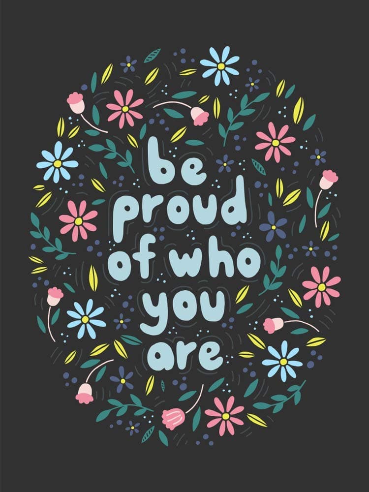 5 Ace be proud of who you are Poster Sticker|Inspirational poster|Motivational |Poster about life|Poster for living room,bed room,home,gym,office|self adesive poster
