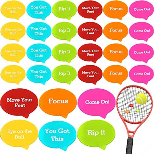 Sosation 24 Pcs Tennis Vibration Dampener Colorful Tennis Racket Dampener for Women Men Gift Team Accessories 6 Styles