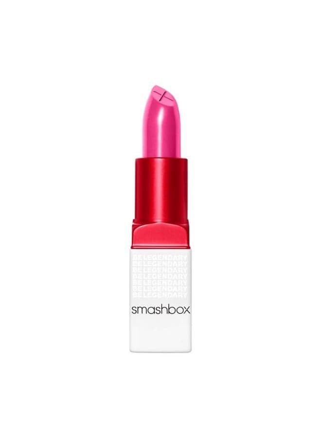 Be Legendary Prime & Plush Lipstick | Creamy, High-Pigment, Peptide + Moisture Infused lipstick with built in primer for smooth color, 0.14 Ounce, Poolside