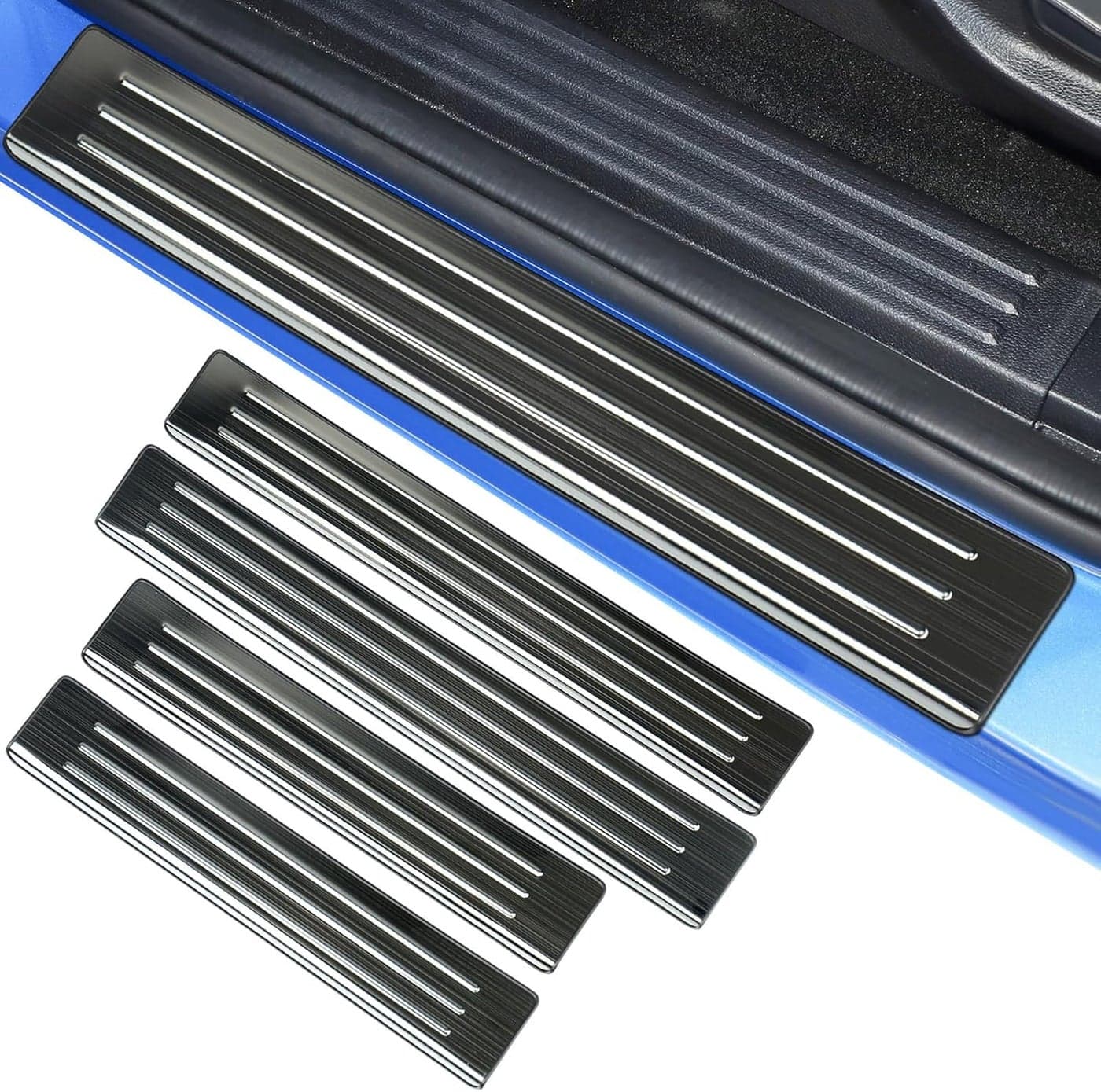 BILOPER Stainless Steel Door Sill Protector for Ford Ranger 2024-2025