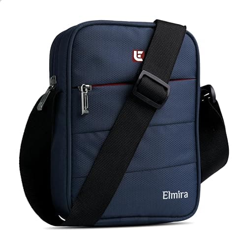 ELMIRA Sling Bag for Men and Women Water-Resistant Passport bag Small One Side Shockproof Travel Cross Body Messenger Handbag (Navy Blue)