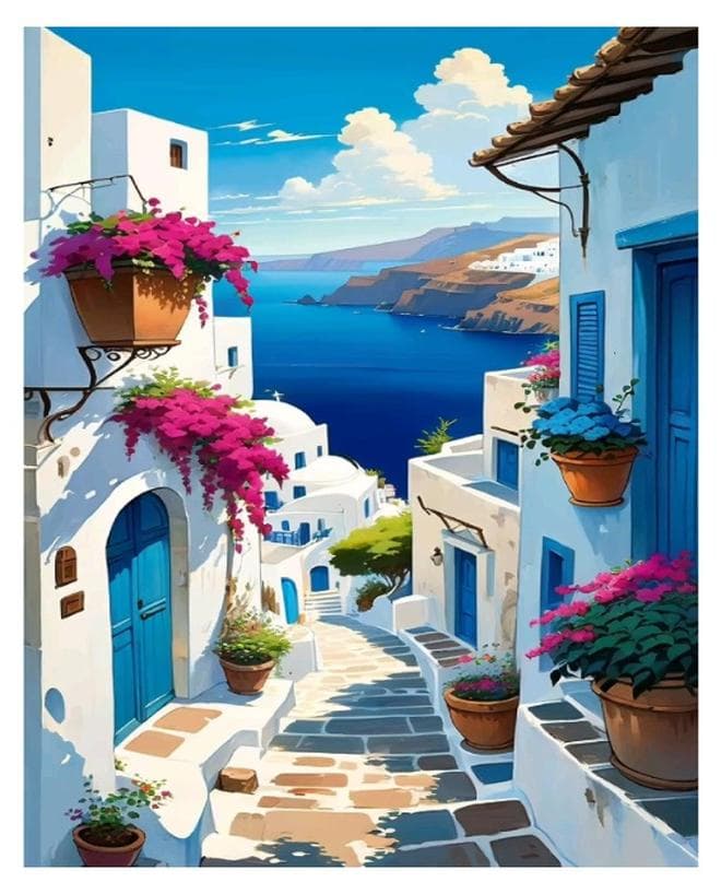 Landscape Paint by Numbers Kit for Adults,Scenery Paint by Number on Canvas,Paint by Number Perfect for Gift Home Wall Decor(16x20inch)