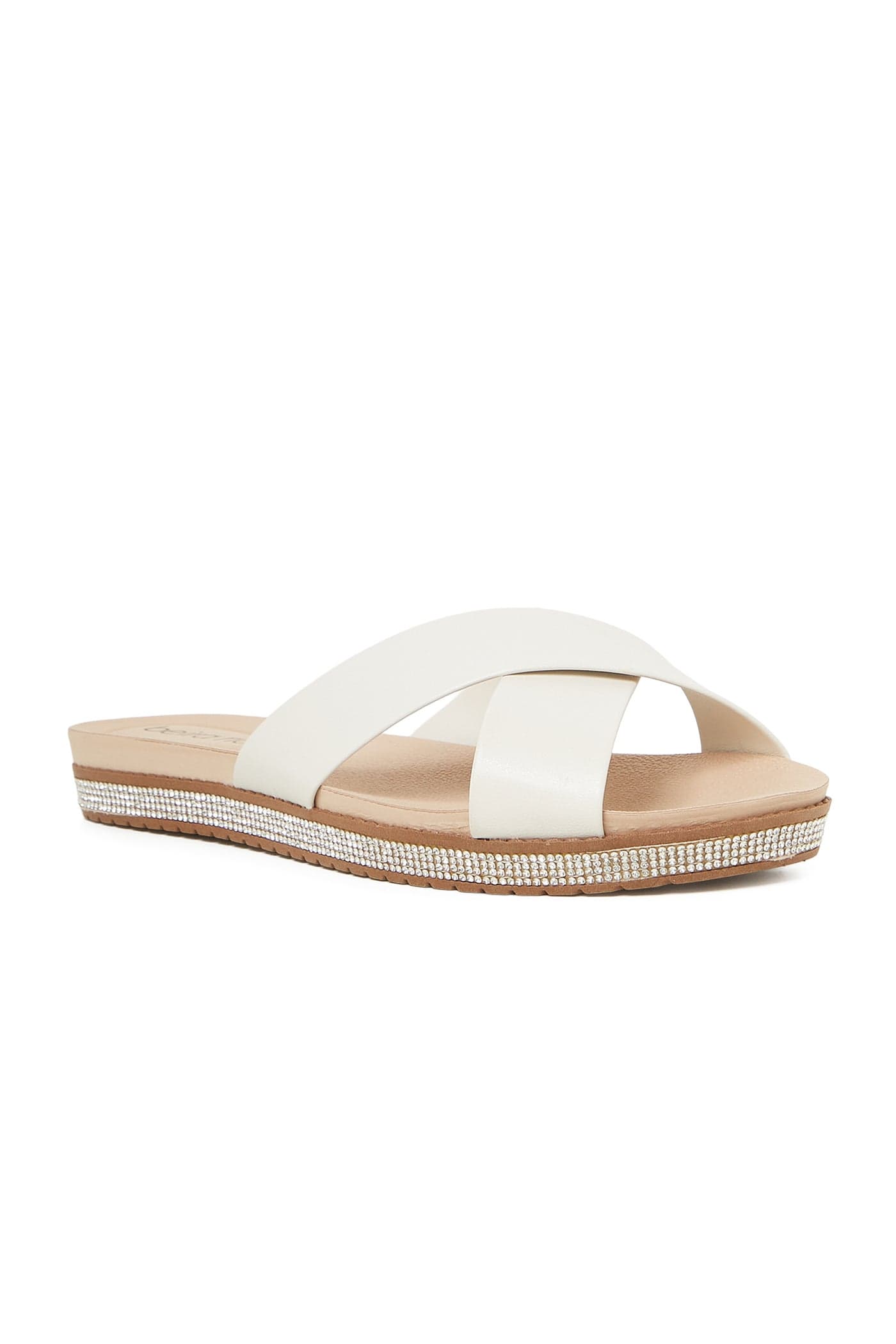BEIRA RIO Flat Sandals for Ladies – OFF Sandals with Slip On | Comfortable PU Upper & TPR Sole — 41 EU