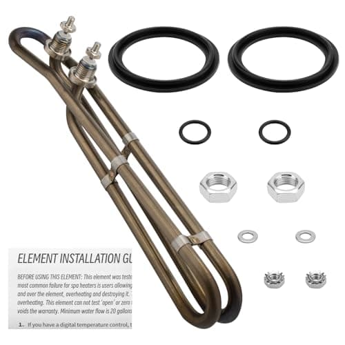 5.5KW 240V Flo-Thru Universal Heating Element for Balboa Spa Heater Element, Hot Tub Heater Element with Mounting Hardware Applicable in Spas Electric Heaters Or Swimming Pools - Contains User Manual
