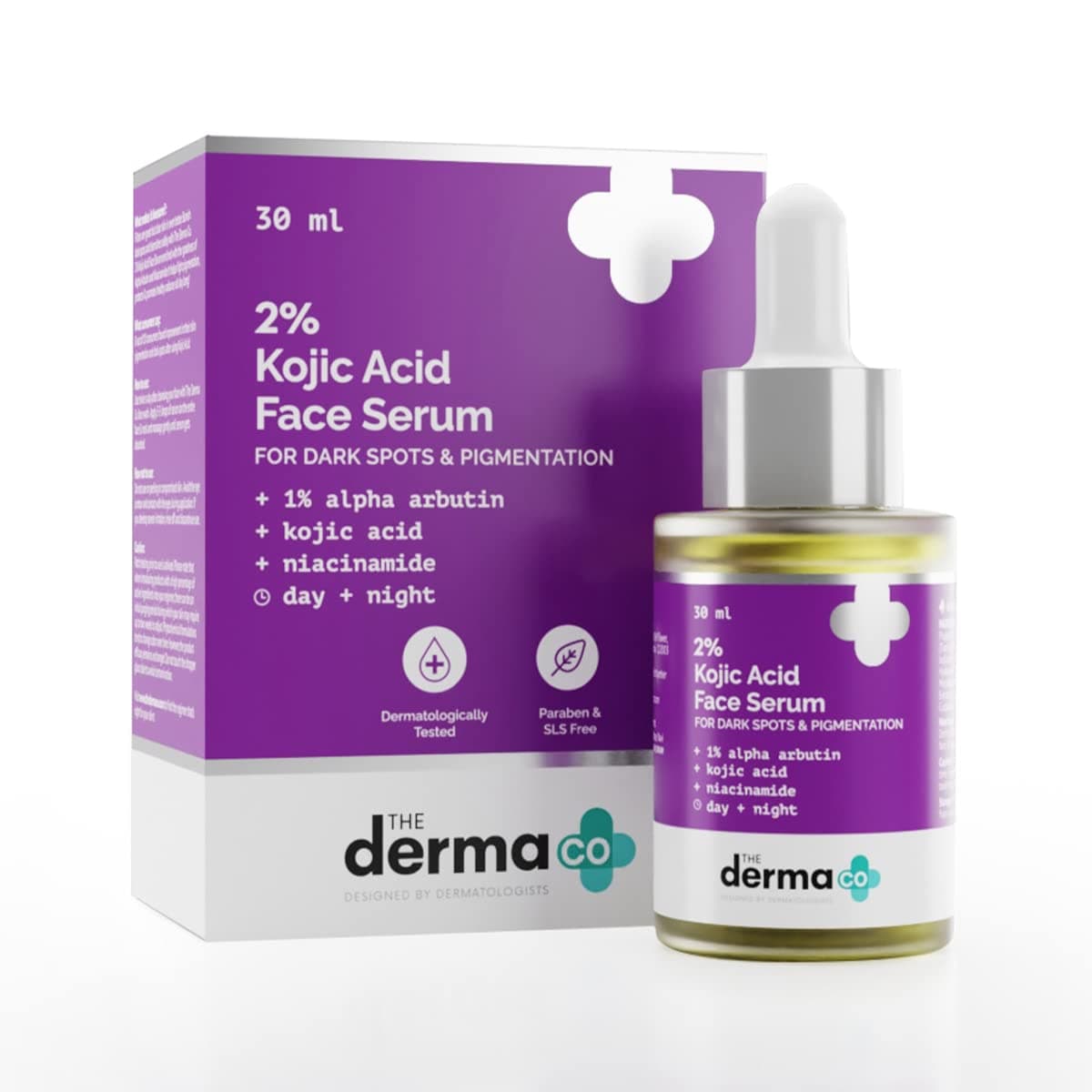 The Derma Co 2 Kojic Acid Face Serum I With 1 Alpha Arbutin Niacinamide Reduces Dark Spots Pigmentation Blemishes For All Skin types 30 ml