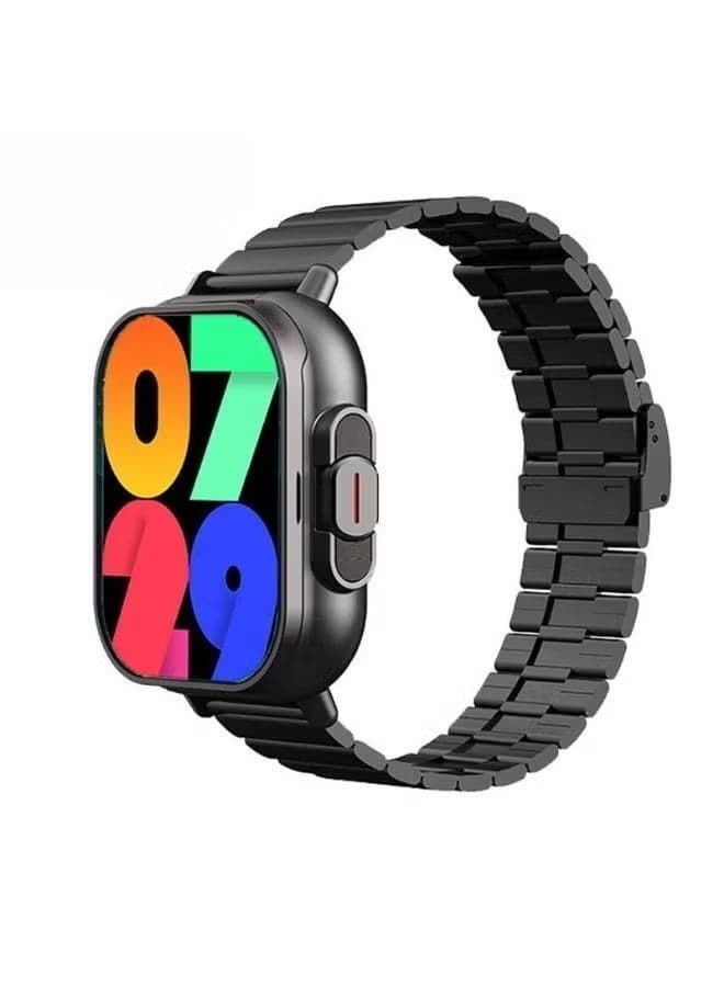 A70 Smart Watch with Built-in Wireless Earbuds | 2-in-1 Bluetooth Calling Smartwatch & TWS Earbuds, HD Touch Screen Fitness Tracker, Heart Rate Monitor, Sleep Tracking, Music Control, Sports Smart Watch for Android & iPhone – Black