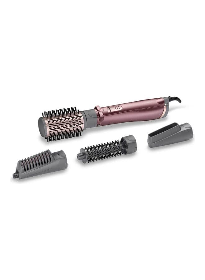 4 In 1 Rotating Air Styler Brush Potent 1000W Styler For Ultra-Fast Drying Salon Finish With Interchangeable Attachments For Hair Volumizing, Smoothing And Straightening - AS960SDE, Purple Purple 0.85kg