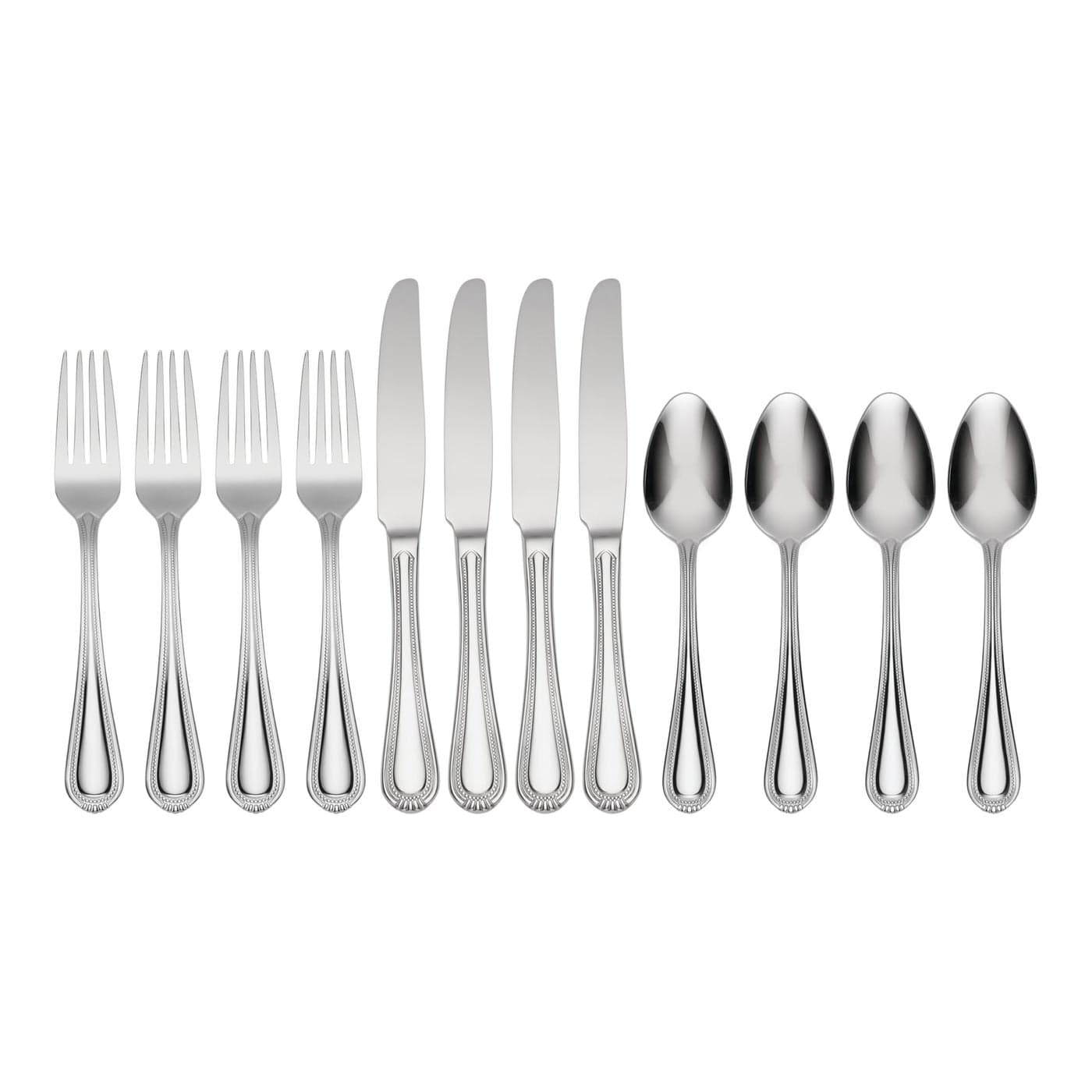 Oneida 895267 Countess 12 Piece Everyday Flatware Set Metallic