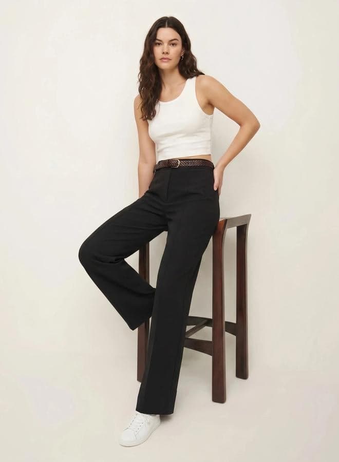 High Rise Straight Leg Trouser