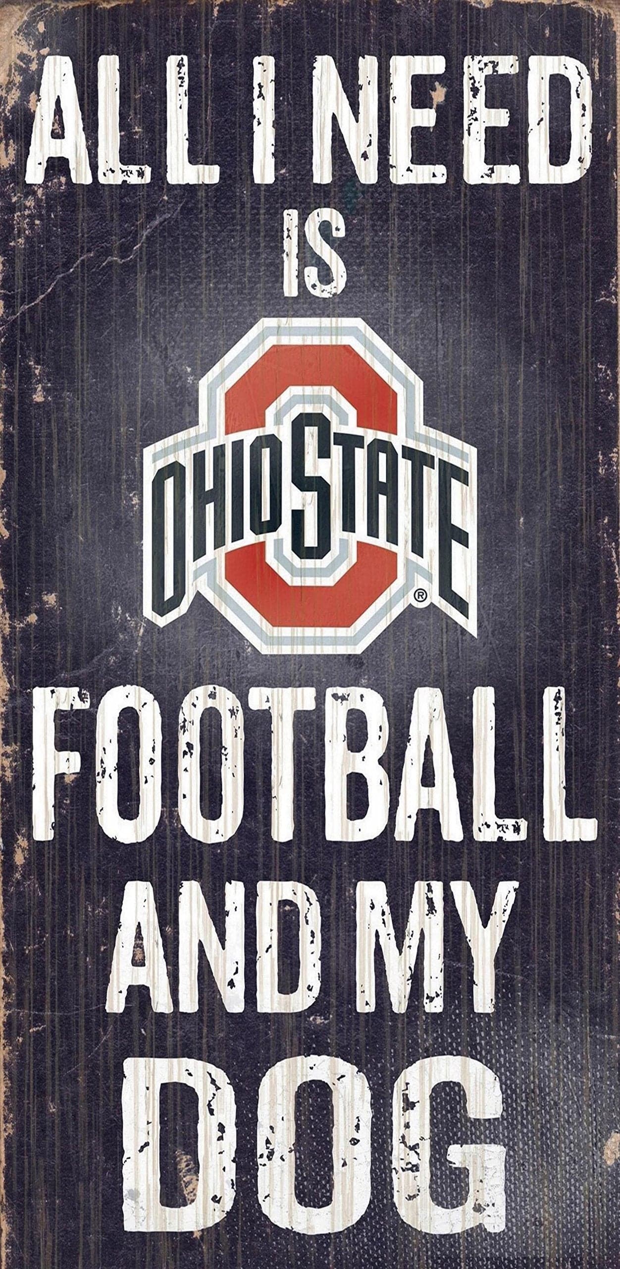Fan Creations State Sign Ohio University Football and My Dog Multicolored C0640Ohio State