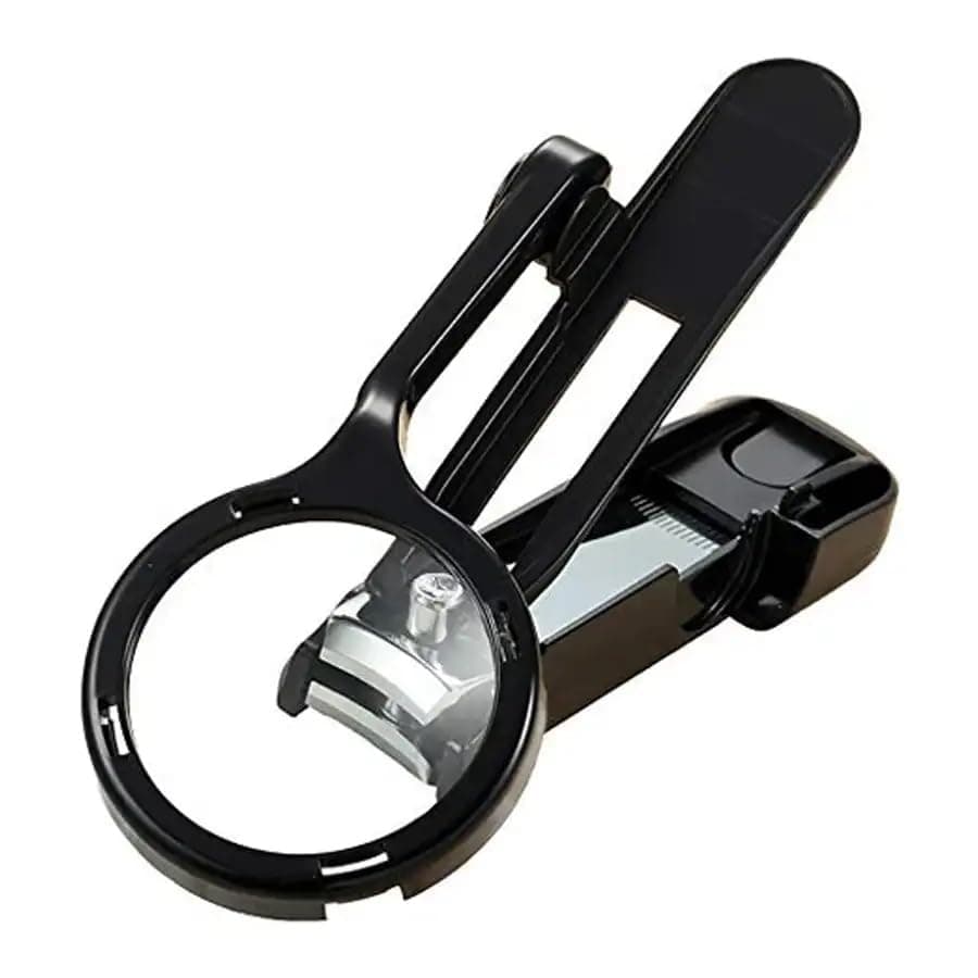 SHUBHPETAL Magnifying Nail Cutter with 3X Zoom Lens Precision Nail Clipper with Enhanced Visibility for Fingernails Toenails Stainless Steel Professional Nail Care Tool for Seniors Adults